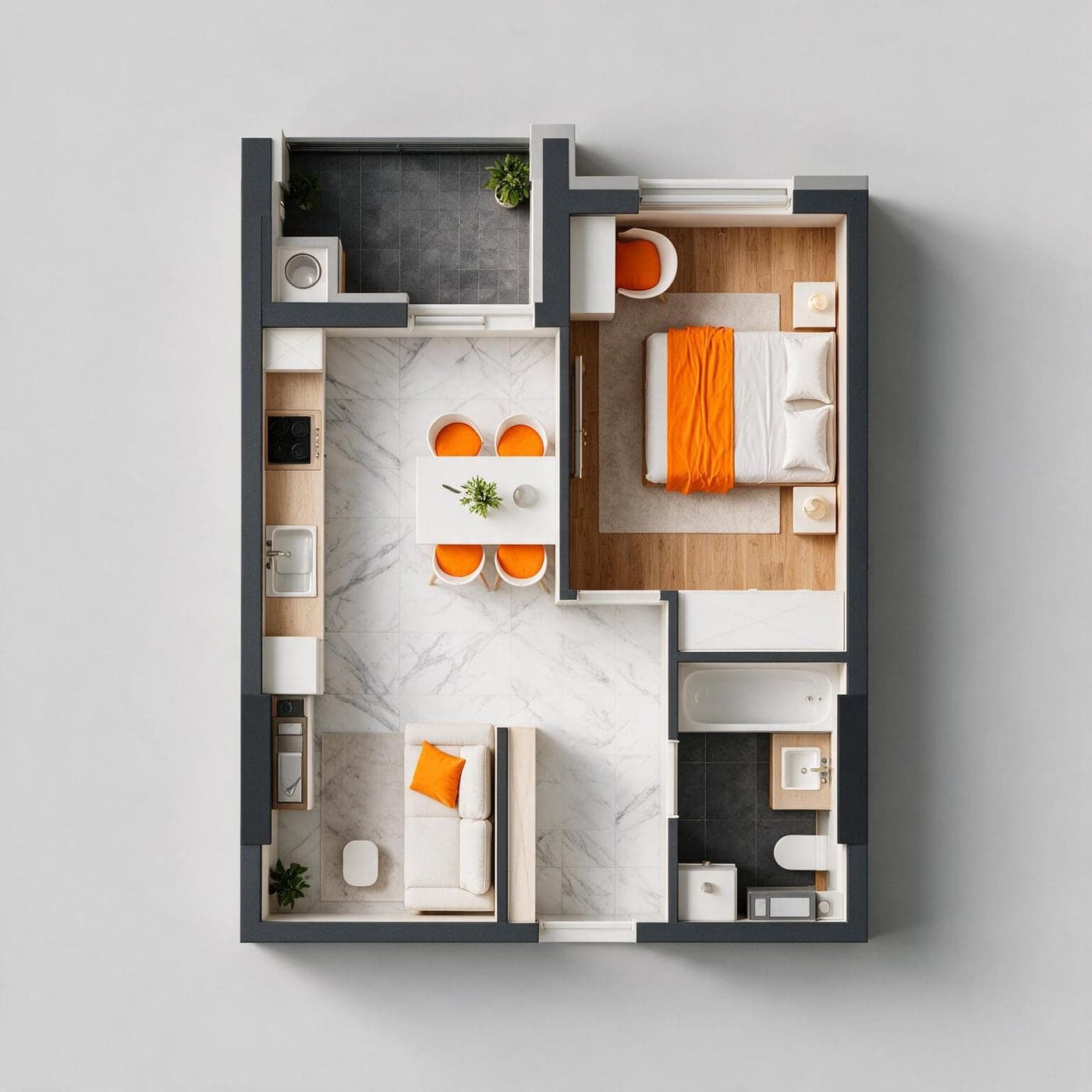 Planimetria apartamentului 12