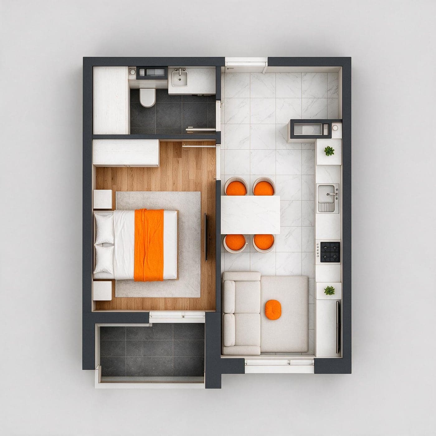 Planimetria apartamentului 14