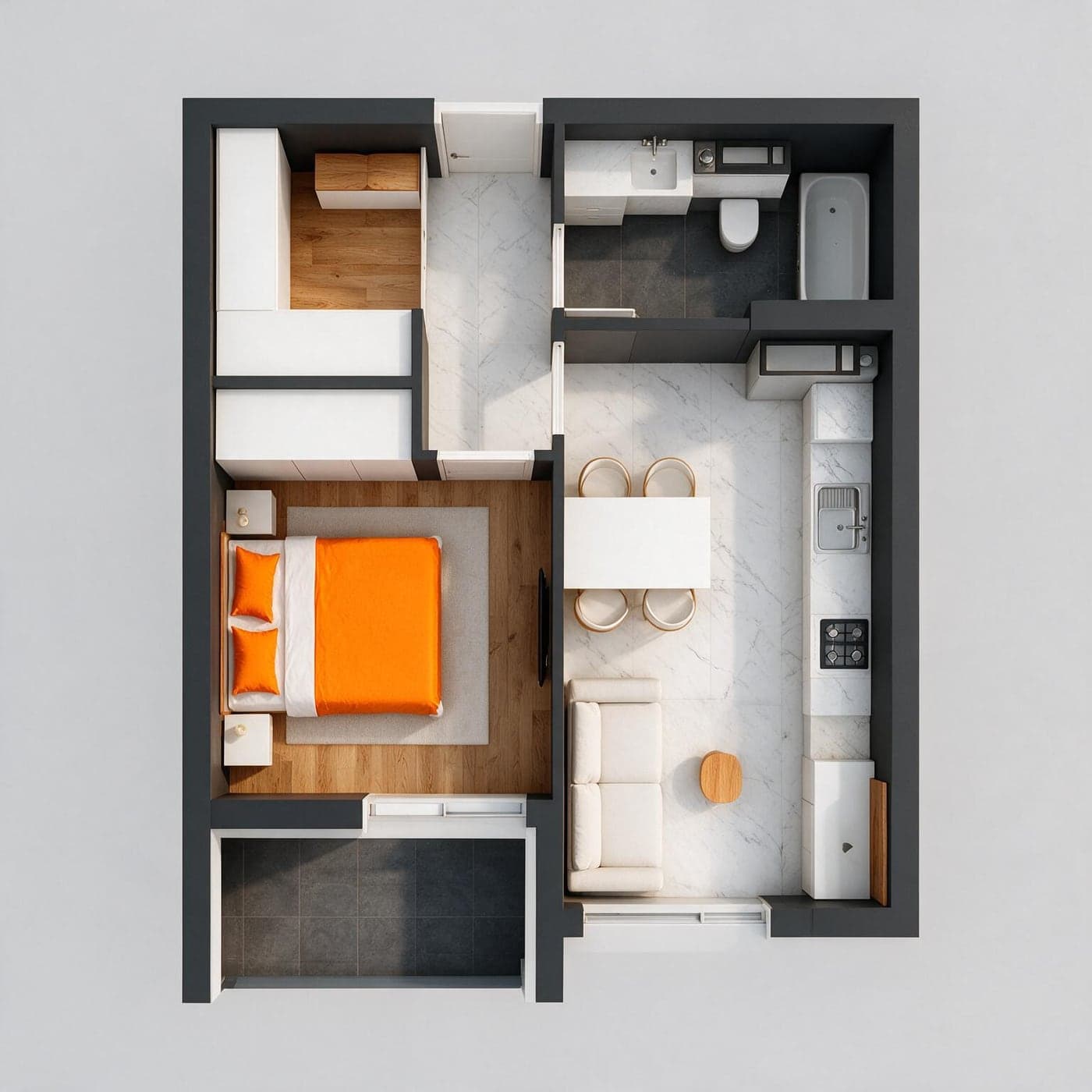 Planimetria apartamentului 19