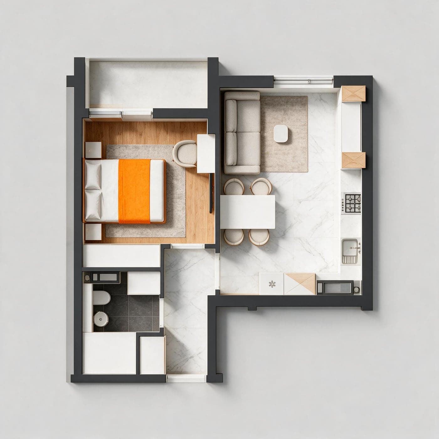 Planimetria apartamentului 35