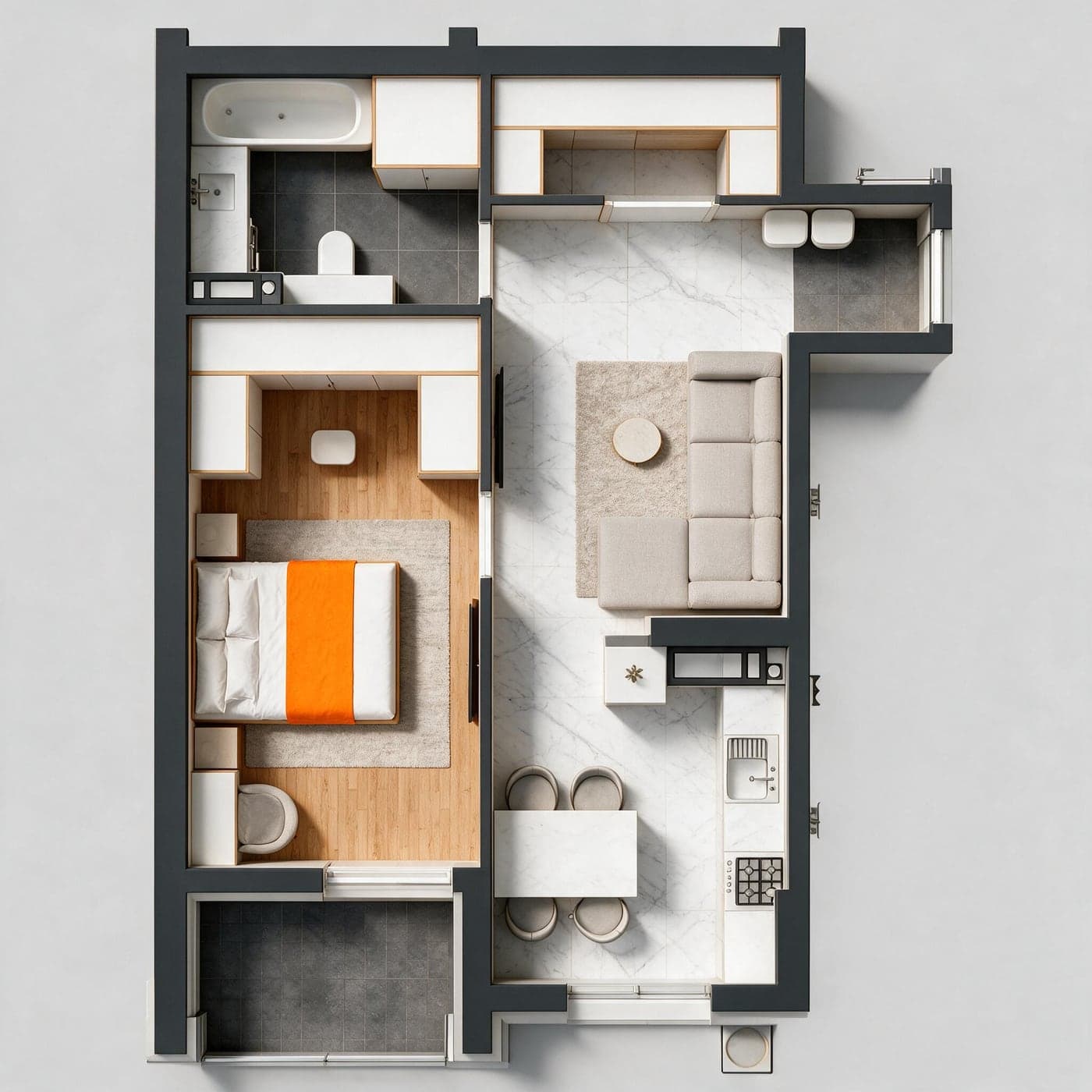 Planimetria apartamentului 36