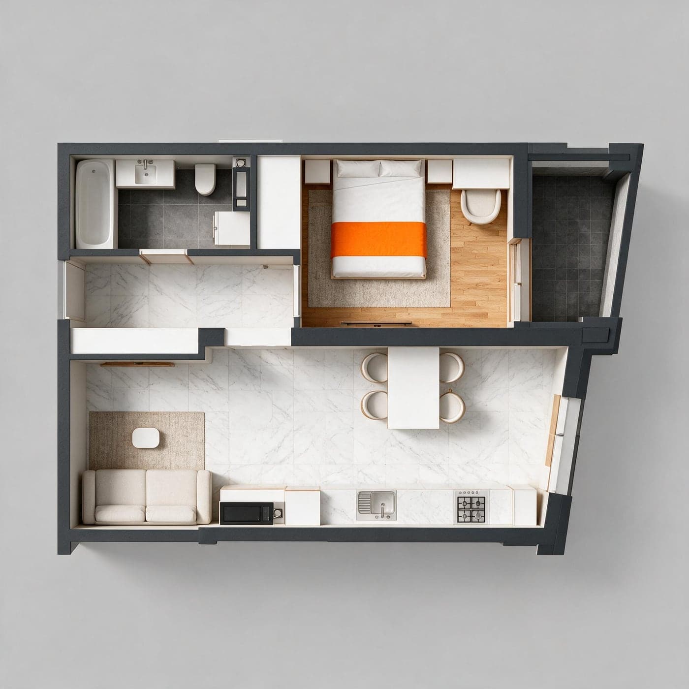 Planimetria apartamentului 37