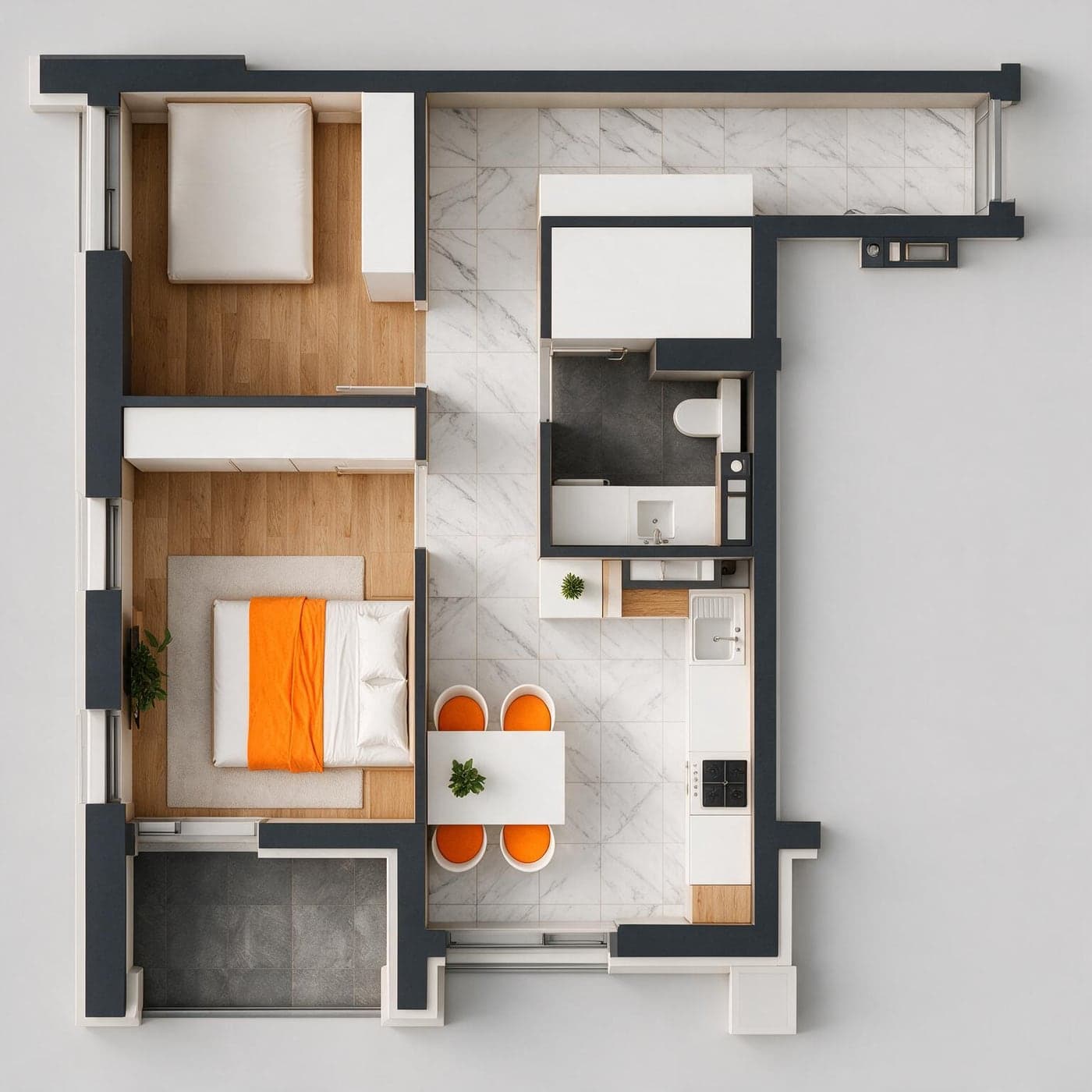 Planimetria apartamentului 4